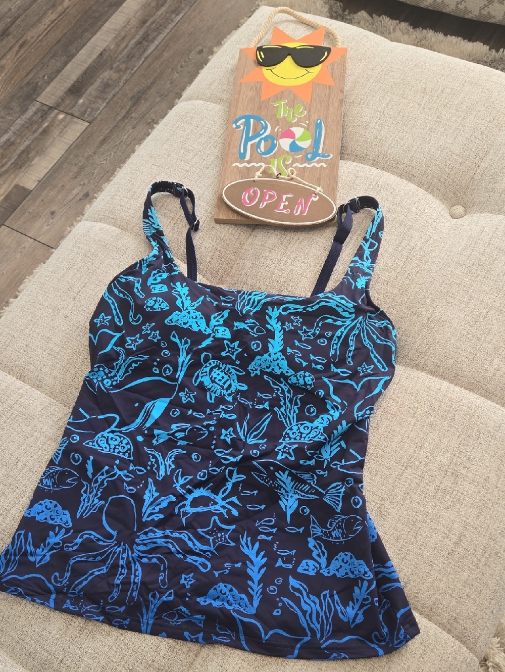 Lands' End Scoop Neck Tankini Top